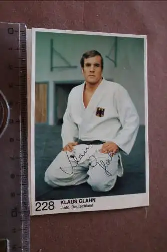 tolles Sammelbild   Klaus Glahn Judo  Olympia   orignial signiert