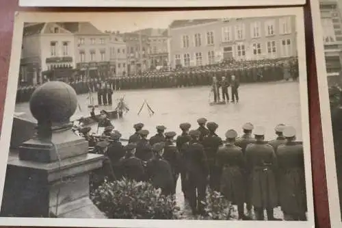 Drei tolle alte Fotos - Matrosen Vereidigung  - Marktplatz ??? Ort ?? 30-40er Ja