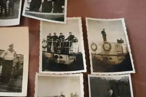 11 alte Fotos Matrosen Kriegsmarine auf Schiff - 30-40er Jahre