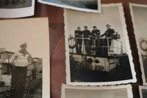 11 alte Fotos Matrosen Kriegsmarine auf Schiff - 30-40er Jahre