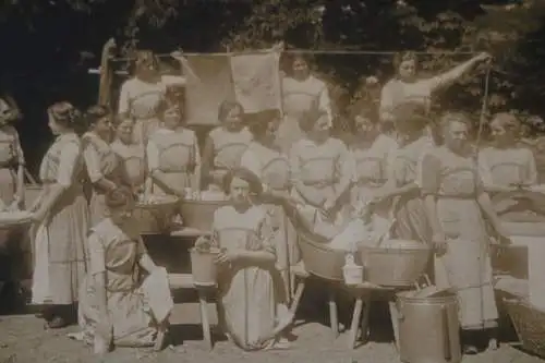 tolles altes Gruppenfotos hübsche junge Frauen - Hauswirtschaftsschule ???