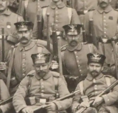 tolles altes Foto - Soldaten - Landsturm-Regiment - Ort ?