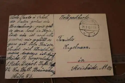 tolle alte Karte - Braunschweig drei Ansichten - 1915