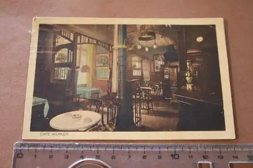 Tolle alte Karte - Cafe Werner - Bremen -  1924