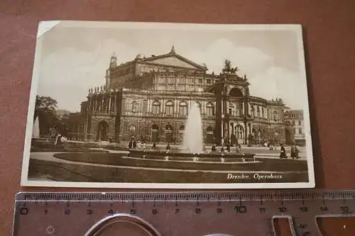 Tolle alte Karte  - Dresden - Opernhaus  30er Jahre