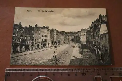 Tolle alte Karte  - Metz - St. Ludwigsplatz  1916