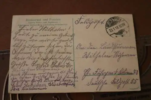 tolle alte Karte - Steinhude  Gasthof zum Fischerhaus  1918