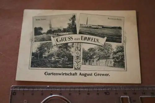 tolle alte Karte - Gruß aus Ummeln - Gartenwirtschaft August Grewer 1928