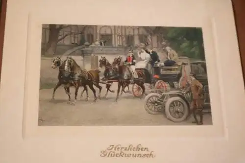 drei schöne Glückwunschkarten - Szenen im Schnee usw. - 50-90er Jahre ?