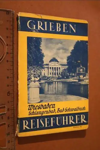 Altes Buch - Grieben Reiseführer - Wiesbaden - 1933 mit Karte