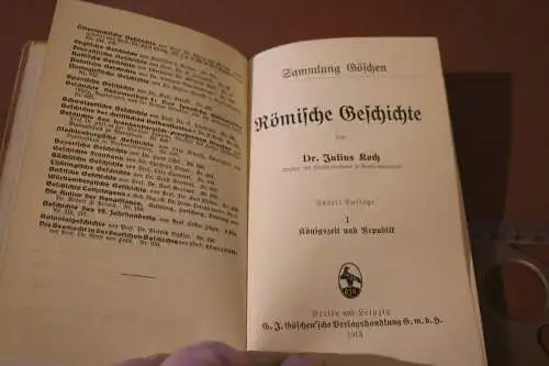 Altes Buch - Sammlung Göschen - Römische Geschichte Nr. 1 - 1913