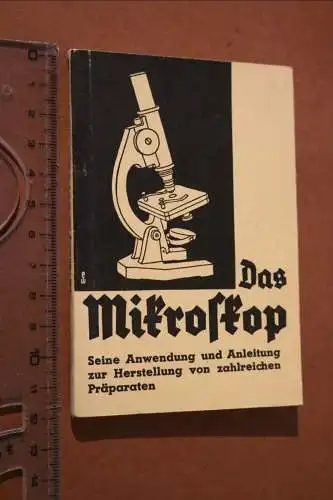 tolle alte Bedienungsanleitung - Neckermann Mikroskop - Miniaturbibliothek 1951