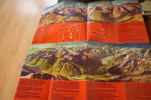 tolle alte Panoramakarte - Grossglockner Hochalpen   60-70er Jahre