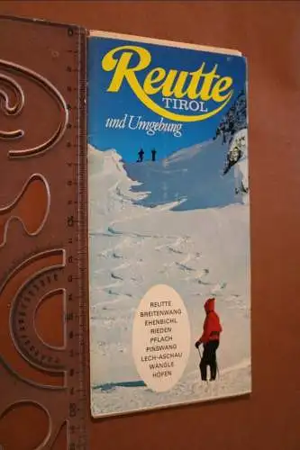 altes Infoblatt - Reutte und Umgebung - Tirol mit Hotelliste  1977