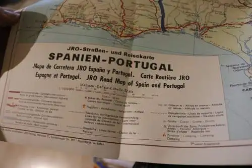 tolle alte Avia / IRO Landkarte - Spanien und Portugal  60-80er Jahre ?