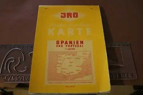 tolle alte Avia / IRO Landkarte - Spanien und Portugal  60-80er Jahre ?