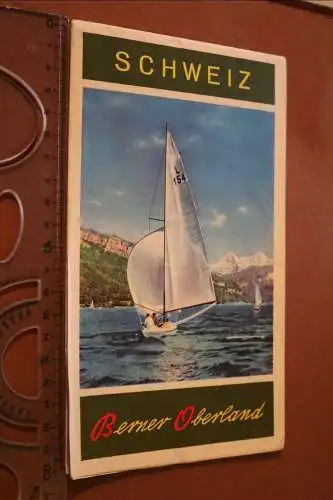 tolle alte Panoramakarte - Schweiz - Berner Oberland  60-70er Jahre 