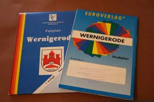 sechs Stadtpläne und Infohefte- Wernigerode  70-90er Jahre