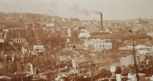 tolles altes Foto - mir unbekannter Hafen - 1900-1920 ???