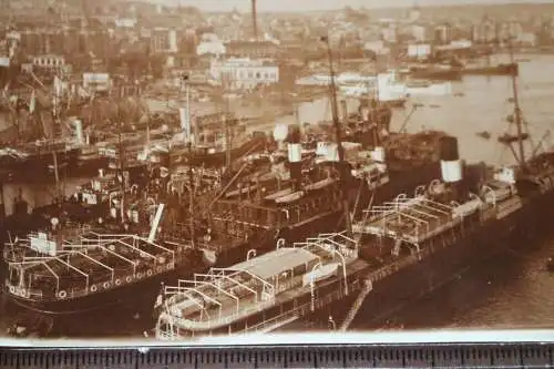 tolles altes Foto - mir unbekannter Hafen - 1900-1920 ???