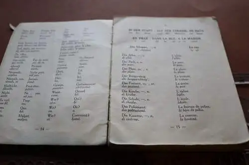 stark genutztes Deutsch Französisch Handbuch von Hirvyl 1940 