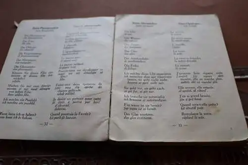 stark genutztes Deutsch Französisch Handbuch von Hirvyl 1940 