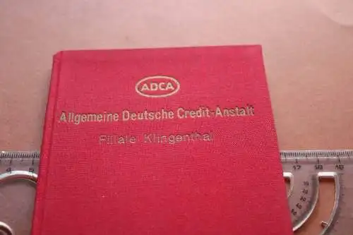 tolles altes Sparbuch der ADCA Filiale Klingenthal  1942