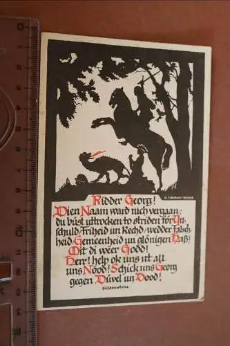 tolle alte Karte mit Gedicht ? Ridder Georg - Mildenstein 