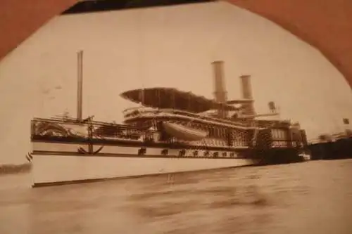 drei tolle alte Fotos  Raddampfer , Dampffschiffe 1910-20 ??? 