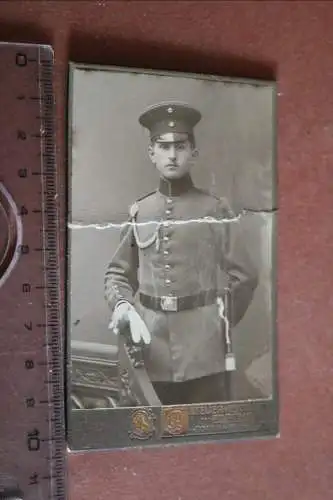 tolles altes CDV Foto - Portrait eines Soldaten - Stuttgart