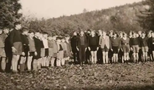 tolles altes Foto  - Pimpfe Jugend angetreten - KLV 1942/43 ???