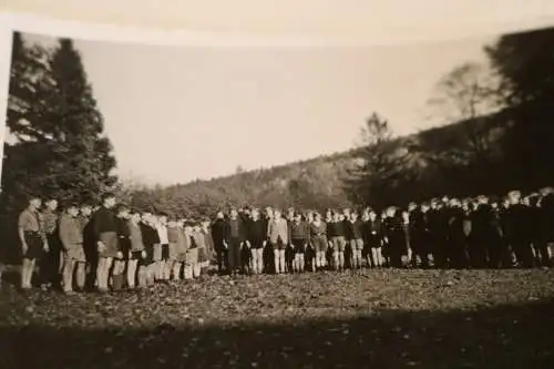 tolles altes Foto  - Pimpfe Jugend angetreten - KLV 1942/43 ???