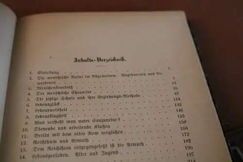 tolles altes Buch Der moderne Reichthum und das menschliche Lebensglück: eine Ze