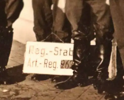 tolles altes Foto - Gruppe Soldaten Regiments-Stab Art.Regt. 96?