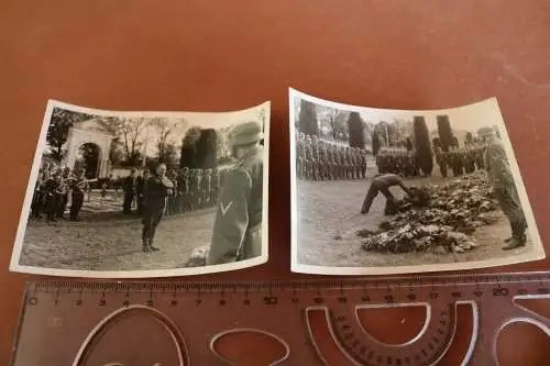 zwei alte Fotos - Beisetzung mehrer Kameraden - Luftwaffe - Ort ????