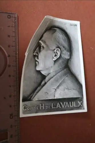 tolles altes Foto Portraitrelief - Comte H. de Lavaux 