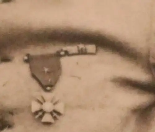 tolles altes Foto - Portrait eines französischen Soldaten mit Croix de guerre