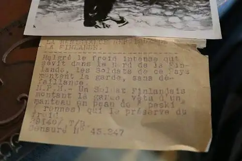tolles altes Pressefoto - Portrait finnischer Soldat ? - Finnland 