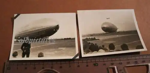zwei tolle alte Fotos - Zeppeline - Tempelhofer Feld 1931 