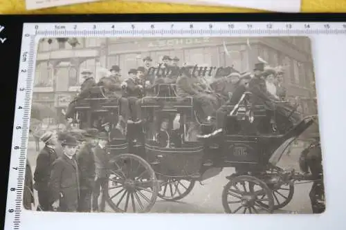 tolles altes Foto - Hamburg - Kutsche für Rundfahrten - 1908 