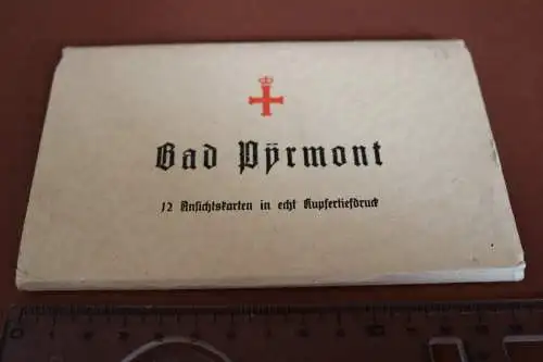 12 tolle alte Karten  Bad Pyrmont Kupfertiefdruck -  Alter ??? 