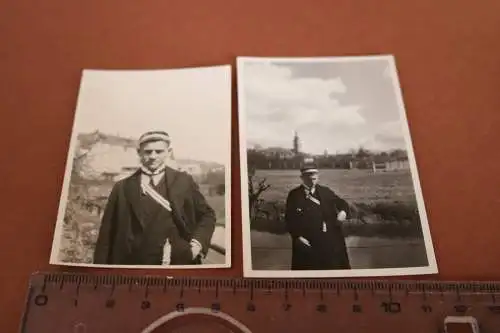 zwei tolle alte Fotos - Student  - 1929 
