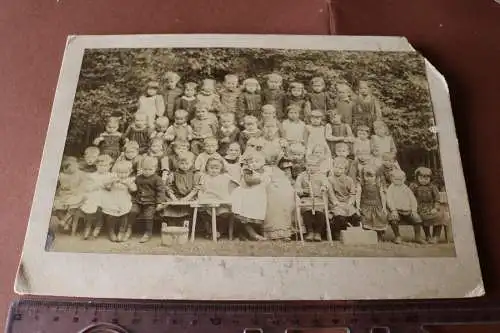 tolles altes Foto auf Pappe - Kindergarten ??? Kleinkinder - 1900-1910 ?