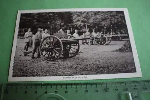 tolle alte Karte - Geschütz 75mm - Batterie de 75 en action  - Frankreich