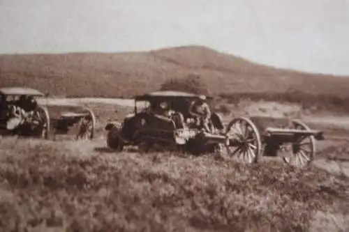 tolle alte Karte - französische Halbkettenfahrzeuge mit Artillerie- Frankreich