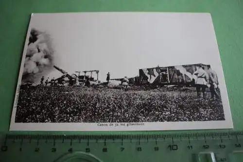 tolle alte Karte - Eisenbahngeschütz - Canon de 32 me glissement - Frankreich 
