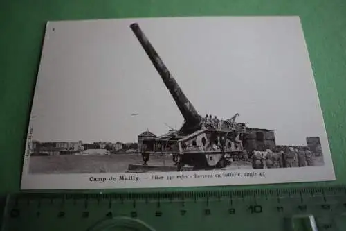 tolle alte Karte - Geschütz  Camp de Mailly -340 m/m Geschütz  - Frankreich 