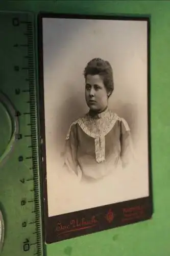 tolles altes CDV Foto - junge Frau - Krefeld 
