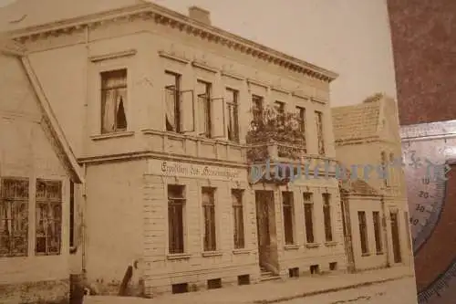 tolles altes Foto - Gebäude Buchdruckerei Allmers Varel - Expedition des Gemeinn