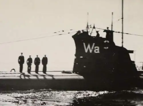 tolles altes Foto - schwedisches U-Boot Kennung Wa   30er Jahre 